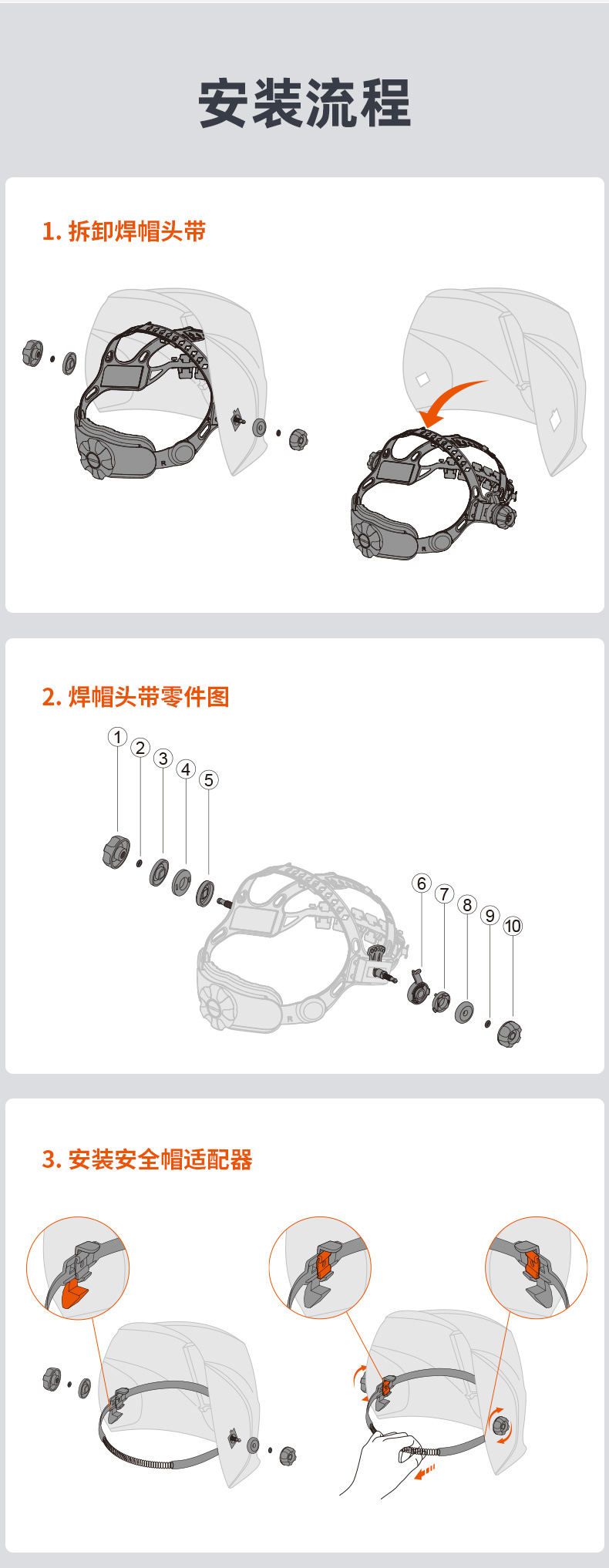 泰克曼600/700/800系列安全帽適配器圖片2