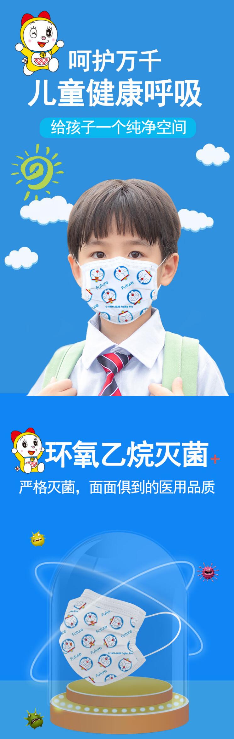 超亞哆啦A夢(mèng)兒童醫(yī)用外科口罩圖片2