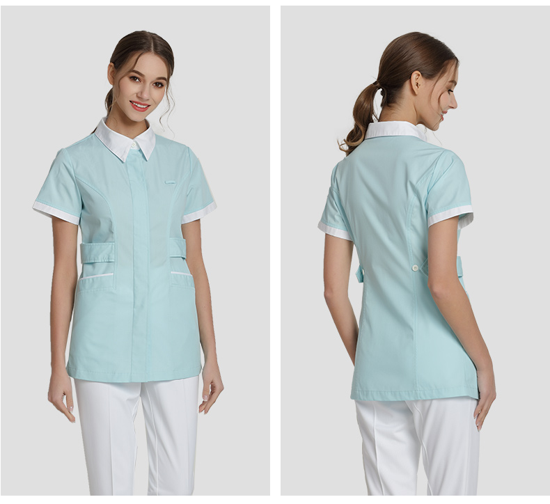 樂倍康F1321-1淺紫短袖護(hù)士服圖片1