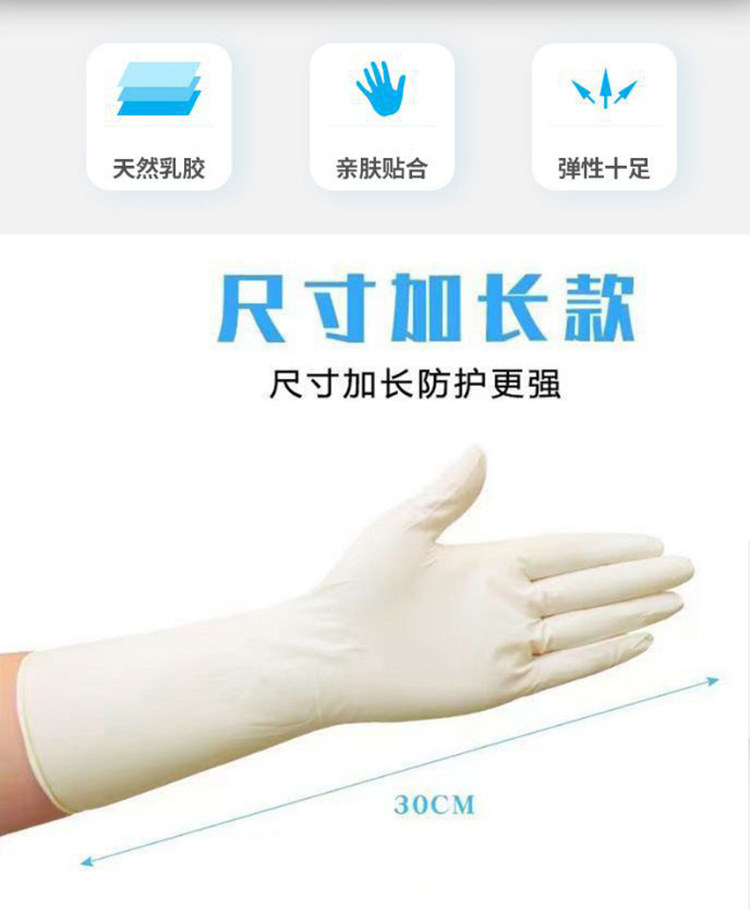 施?？礔890一次性無(wú)粉非滅菌橡膠檢查手套圖片2