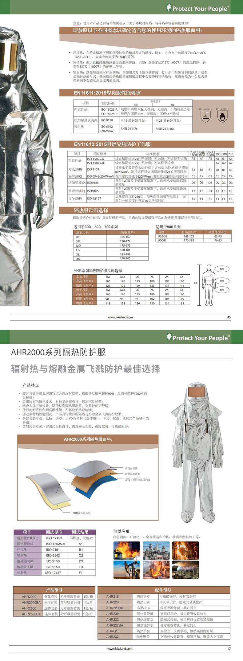 雷克蘭AHR2500連體式無背囊隔熱服套裝圖片