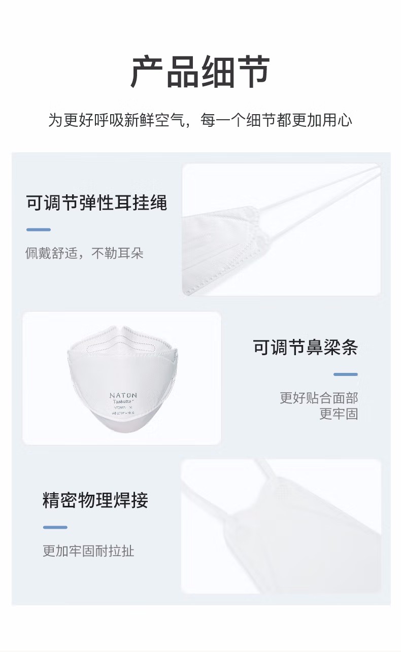 納通NTBN95E LW耳帶式KN95醫(yī)用防護口罩圖片12