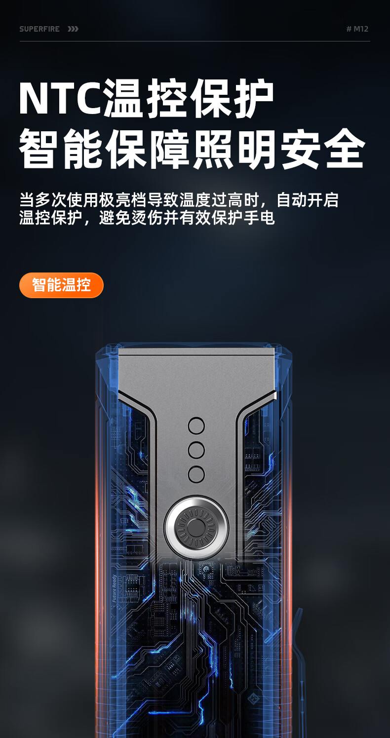 神火M12 NTC溫控保護強光手電筒6.jpg