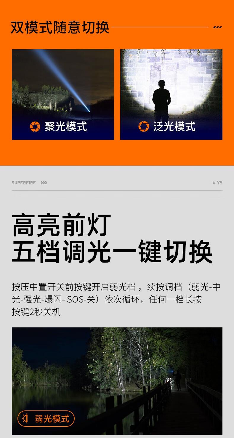 神火Y5前后雙燈白激光大功率手電筒7.jpg