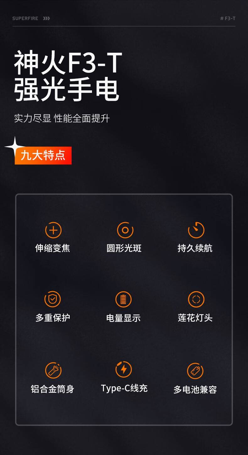 神火F3-T圓形光斑強光手電筒3.jpg